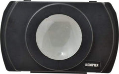 Electrix - 4 Diopter, 3" Wide, Task & Machine Light Magnifier Lens - Black, For Use with 7450 & 7452 Magnifiers - Exact Industrial Supply