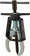 Posi Lock Puller - Steel 2-Jaw Miniature Bearing Puller - 2-1/4" Reach, For Bearings, Gears & Pulleys - Exact Industrial Supply