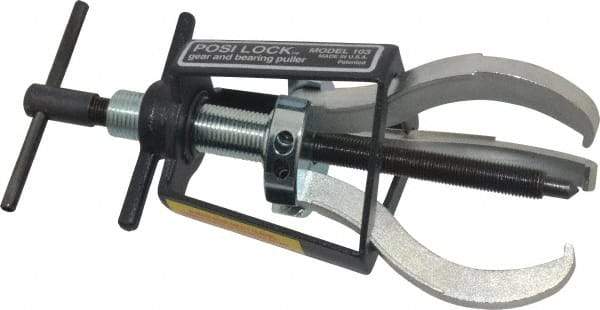 Posi Lock Puller - Steel 3-Jaw Miniature Bearing Puller - 3" Reach, For Bearings, Gears & Pulleys - Exact Industrial Supply