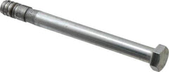 Made in USA - 3/8" Diam, 3/8" Drill, 4" OAL, Taper Bolt Concrete Anchor - Grade 5 Steel, Zinc-Plated Finish, Hex Head, Hex Drive - Exact Industrial Supply