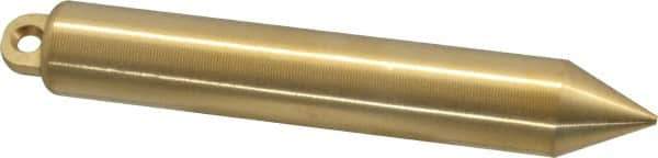 Lufkin - 6-3/4 Inch Long, 1 Inch Diameter Brass Plumb Bob - 20 Ounce - Exact Industrial Supply