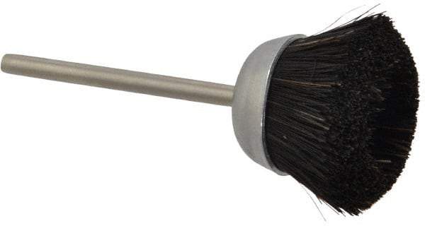 Osborn - 1" Diam, 1/8" Shank Straight Wire Cup Brush - 0.012" Filament Diam, 25,000 Max RPM - Exact Industrial Supply