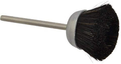 Osborn - 1" Diam, 1/8" Shank Straight Wire Cup Brush - 0.012" Filament Diam, 25,000 Max RPM - Exact Industrial Supply