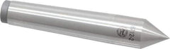 Value Collection - 0.71" Head Diam, Steel Standard Point Solid Dead Center - 2MT Morse Taper, 0.71" Point Diam, 3-15/16" OAL - Exact Industrial Supply