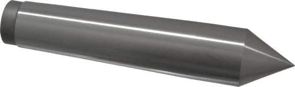 Value Collection - 1.24" Head Diam, Steel Standard Point Solid Dead Center - 4MT Morse Taper, 1.24" Point Diam, 6-5/16" OAL - Exact Industrial Supply