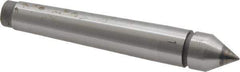 Value Collection - 0.48" Head Diam, Carbide-Tipped Steel Standard Point Solid Dead Center - 1MT Morse Taper, 0.48" Point Diam, 3.15" OAL - Exact Industrial Supply