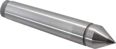 Value Collection - 0.71" Head Diam, Carbide-Tipped Steel Standard Point Solid Dead Center - 2MT Morse Taper, 0.71" Point Diam, 3.94" OAL - Exact Industrial Supply
