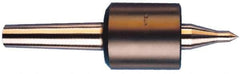 Riten - MT2 Taper Shank, 1-3/4" Head Diam 4,600 Lb Capacity Live Center - 5,000 Max RPM, 2-3/8" Head Length, 3/8" Point Diam, 1-3/4" Point Len, 750 Lb Max Workpc, Tracer Point - Exact Industrial Supply