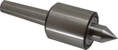 Riten - MT4 Taper Shank, 2-7/8" Head Diam 9,000 Lb Capacity Live Center - 5,500 Max RPM, 3-3/16" Head Length, 1-1/4" Point Diam, 2" Point Len, 2,200 Lb Max Workpc, Standard Point - Exact Industrial Supply