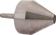 Riten - MT2 Taper Shank, 4" Head Diam 8,000 Lb Capacity Live Center - 4-9/32" Head Length, 1" Point Diam, 4.2813" Point Len, 2,000 Lb Max Workpc, Bull Nose Point - Exact Industrial Supply