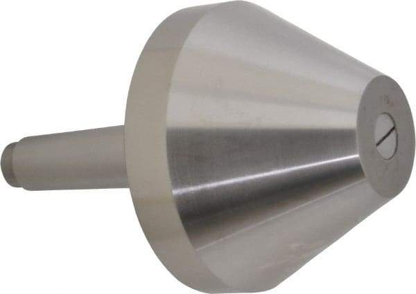 Riten - MT4 Taper Shank, 5" Head Diam 8,000 Lb Capacity Live Center - 3-13/16" Head Length, 2" Point Diam, 3-13/16" Point Len, 4,800 Lb Max Workpc, Bull Nose Point - Exact Industrial Supply