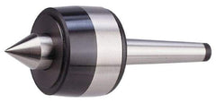 Bison - MT6 Taper Shank, 5.12" Head Diam 7,700 Lb Capacity Live Center - 2,000 Max RPM, 2.48" Point Diam, 2.52" Point Len, 7,700 Lb Max Workpc, 13.13" OAL, 2.52" Long Tip, Standard Point - Exact Industrial Supply