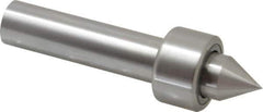 Riten - Straight Shank, 1-1/4" Head Diam 1,500 Lb Capacity Live Center - 1,000 Max RPM, 3/4" Long Case, 1/2" Point Diam, 9/16" Point Len, 440 Lb Max Workpiece, Standard Point - Exact Industrial Supply