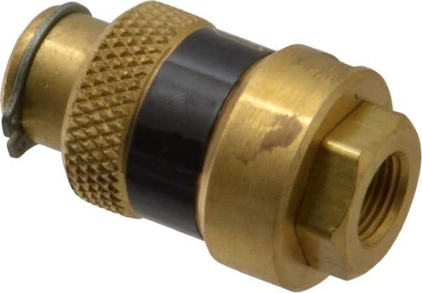 Coilhose Pneumatics - 1/8" Pipe, FNPT x FNPT, Brass Lockout Valve - 150 Max psi, Brass Sleeve - Exact Industrial Supply