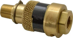 Coilhose Pneumatics - 1/8" Pipe, FNPT x MNPT, Brass Lockout Valve - 150 Max psi, Brass Sleeve - Exact Industrial Supply