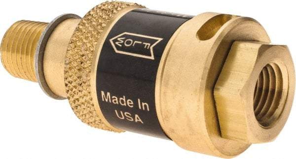 Coilhose Pneumatics - 1/4" Pipe, FNPT x MNPT, Brass Lockout Valve - 150 Max psi, Brass Sleeve - Exact Industrial Supply