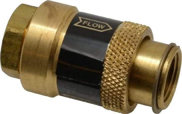Coilhose Pneumatics - 3/8" Pipe, FNPT x FNPT, Brass Lockout Valve - 150 Max psi, Brass Sleeve - Exact Industrial Supply