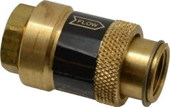 Coilhose Pneumatics - 3/8" Pipe, FNPT x FNPT, Brass Lockout Valve - 150 Max psi, Brass Sleeve - Exact Industrial Supply