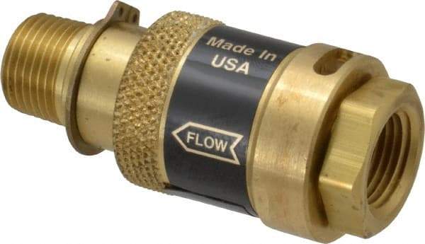 Coilhose Pneumatics - 3/8" Pipe, FNPT x MNPT, Brass Lockout Valve - 150 Max psi, Brass Sleeve - Exact Industrial Supply