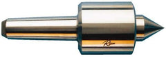 Riten - MT4 Taper Shank, 2-7/8" Head Diam 9,000 Lb Capacity Live Center - 4,200 Max RPM, 3-3/16" Head Length, 1-1/8" Point Diam, 2" Point Len, 2,200 Lb Max Workpc, Standard Point - Exact Industrial Supply