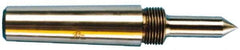 Riten - 1-3/4" Head Diam, Steel Standard Point Solid Dead Center - 5MT Morse Taper, 1-3/4" Point Diam, 2-15/32" Point Length - Exact Industrial Supply