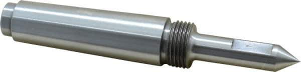 Riten - 1/2" Head Diam, Steel Long Point Solid Dead Center - 3MT Morse Taper, 1/2" Point Diam, 2" Point Length - Exact Industrial Supply