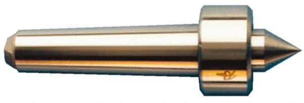 Riten - Straight Shank, 2-1/8" Head Diam 6,750 Lb Capacity Live Center - 1,000 Max RPM, 1-3/16" Long Case, 1" Point Diam, 1" Point Len, 1,800 Lb Max Workpiece, Standard Point - Exact Industrial Supply