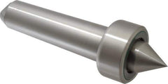 Riten - MT5 Taper Shank, 2-13/16" Head Diam 9,400 Lb Capacity Live Center - 1,000 Max RPM, 1-13/32" Head Length, 1-1/2" Point Diam, 1-1/2" Point Len, 3,800 Lb Max Workpc, Standard Point - Exact Industrial Supply