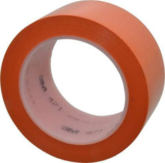 3M - Orange Solid Color Vinyl Tape - 2" Wide x 5.2 mil Thick, General Traffic - Exact Industrial Supply