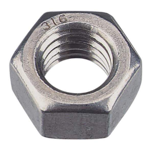 Value Collection - M12x1.25 Metric Fine Steel Right Hand Hex Nut - 19mm Across Flats, 10mm High, Zinc-Plated Finish - Exact Industrial Supply