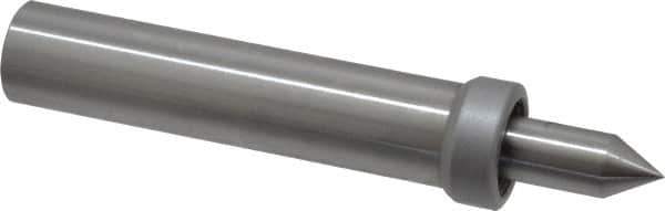 Concentric - Straight Shank, Live Center - 3,000 Max RPM, 0.378" Point Diam, 0.88" Point Len, 274 Lb Max Workpiece, Standard Point - Exact Industrial Supply