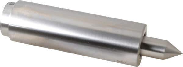 Concentric - Straight Shank, Live Center - 1,500 Max RPM, 0.686" Point Diam, 1.38" Point Len, 2,500 Lb Max Workpiece, Standard Point - Exact Industrial Supply