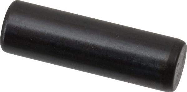 Holo-Krome - 6mm Diam x 20mm Pin Length Grade 8 Alloy Steel Standard Dowel Pin - Black Luster Finish, C 60 (Surface) & C 50-58 Hardness, 1 Beveled & 1 Rounded End - Exact Industrial Supply