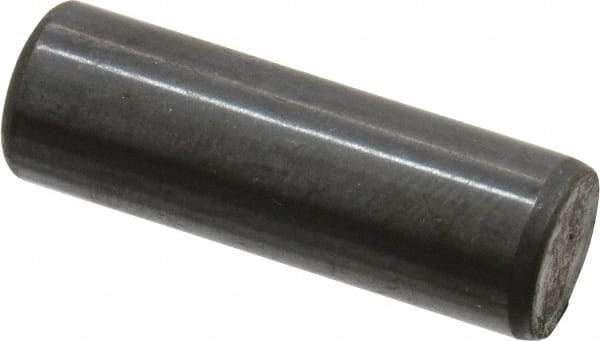 Holo-Krome - 8mm Diam x 25mm Pin Length Grade 8 Alloy Steel Standard Dowel Pin - Black Luster Finish, C 60 (Surface) & C 50-58 Hardness, 1 Beveled & 1 Rounded End - Exact Industrial Supply