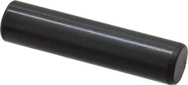 Holo-Krome - 8mm Diam x 35mm Pin Length Grade 8 Alloy Steel Standard Dowel Pin - Black Luster Finish, C 60 (Surface) & C 50-58 Hardness, 1 Beveled & 1 Rounded End - Exact Industrial Supply