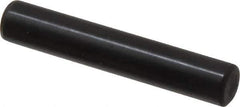 Holo-Krome - 8mm Diam x 45mm Pin Length Grade 8 Alloy Steel Standard Dowel Pin - Black Luster Finish, C 60 (Surface) & C 50-58 Hardness, 1 Beveled & 1 Rounded End - Exact Industrial Supply