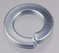 Value Collection - 5/16", 0.317" ID, 0.078" Thick Split Lock Washer - Grade 2 Spring Steel, Zinc-Plated Finish, 0.317" Min ID, 0.326" Max ID, 0.586" Max OD - Exact Industrial Supply