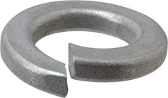 Value Collection - 1/2", 0.506" ID, 1/8" Thick Split Lock Washer - Grade 2 Spring Steel, Zinc-Plated Finish, 0.506" Min ID, 0.518" Max ID, 0.873" Max OD - Exact Industrial Supply