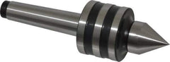 Interstate - MT2 Taper Shank, 1-39/64" Head Diam 756 Lb Capacity Live Center - 1-1/4" Head Length, 15/16" Point Diam, 1-11/32" Point Len, 260 Lb Max Workpc, 5-21/64" OAL, Standard Point - Exact Industrial Supply