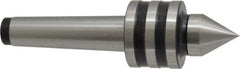 Interstate - MT3 Taper Shank, 1-47/64" Head Diam 858 Lb Capacity Live Center - 1-11/32" Head Length, 1-1/16" Point Diam, 1.4531" Point Len, 650 Lb Max Workpc, 6-1/4" OAL, Standard Point - Exact Industrial Supply