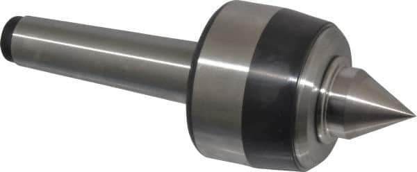 Royal Products - MT3 Taper Shank, 2.33" Head Diam 4,870 Lb Capacity Live Center - 5,000 Max RPM, 1-3/4" Head Length, 1" Point Diam, 1.22" Point Len, 970 Lb Max Workpc, 6-13/32" OAL, Standard Point - Exact Industrial Supply