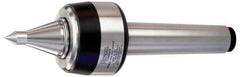 Royal Products - MT6 Taper Shank, 4" Head Diam 8,420 Lb Capacity Live Center - 3,500 Max RPM, 3.15" Head Length, 2" Point Diam, 3" Point Len, 2,420 Lb Max Workpc, 13-29/32" OAL, 3/4" Tip Diam, Long Point - Exact Industrial Supply