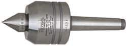 Royal Products - MT2 Taper Shank, 2" Head Diam 1,350 Lb Capacity Live Center - 6,000 Max RPM, 1.85" Head Length, 7/8" Point Diam, 1.13" Point Len, 390 Lb Max Workpc, 5-13/16" OAL, Changeable Standard Point - Exact Industrial Supply