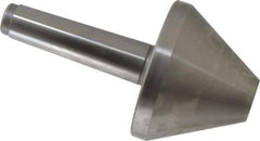 Royal Products - MT4 Taper Shank, 4.15" Head Diam 3,410 Lb Capacity Live Center - 4,500 Max RPM, 3" Head Length, 1-1/4" Point Diam, 3.01" Point Len, 860 Lb Max Workpc, 7-9/16" OAL, Bull Nose Point - Exact Industrial Supply