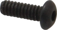 Value Collection - #2-56 UNC Hex Socket Drive, Button Screw - Alloy Steel, Black Oxide Finish, Fully Threaded, 1/4" Length Under Head - Exact Industrial Supply