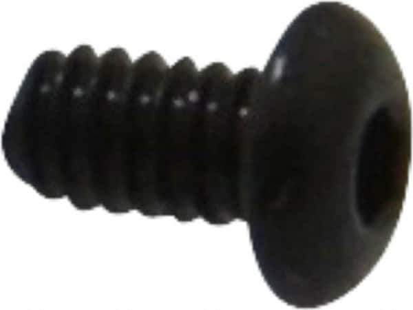 Value Collection - #3-48 UNC Hex Socket Drive, Button Screw - Alloy Steel, Black Oxide Finish, Fully Threaded, 3/16" Length Under Head - Exact Industrial Supply