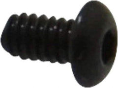 Value Collection - #3-48 UNC Hex Socket Drive, Button Screw - Alloy Steel, Black Oxide Finish, Fully Threaded, 3/16" Length Under Head - Exact Industrial Supply