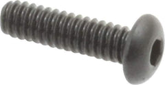Value Collection - #3-48 UNC Hex Socket Drive, Button Screw - Alloy Steel, Black Oxide Finish, Fully Threaded, 3/8" Length Under Head - Exact Industrial Supply