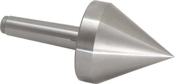 Royal Products - MT3 Taper Shank, 3-5/32" Head Diam 2,255 Lb Capacity Live Center - 5,000 Max RPM, 3-3/8" Head Length, 1" Point Diam, 3.39" Point Len, 475 Lb Max Workpc, 6-15/16" OAL, Pipe Nose Point - Exact Industrial Supply