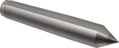 Royal Products - 0.938" Head Diam, Carbide-Tipped Steel Standard Point Solid Dead Center - 3MT Morse Taper, 0.938" Point Diam, 5-1/4" OAL - Exact Industrial Supply